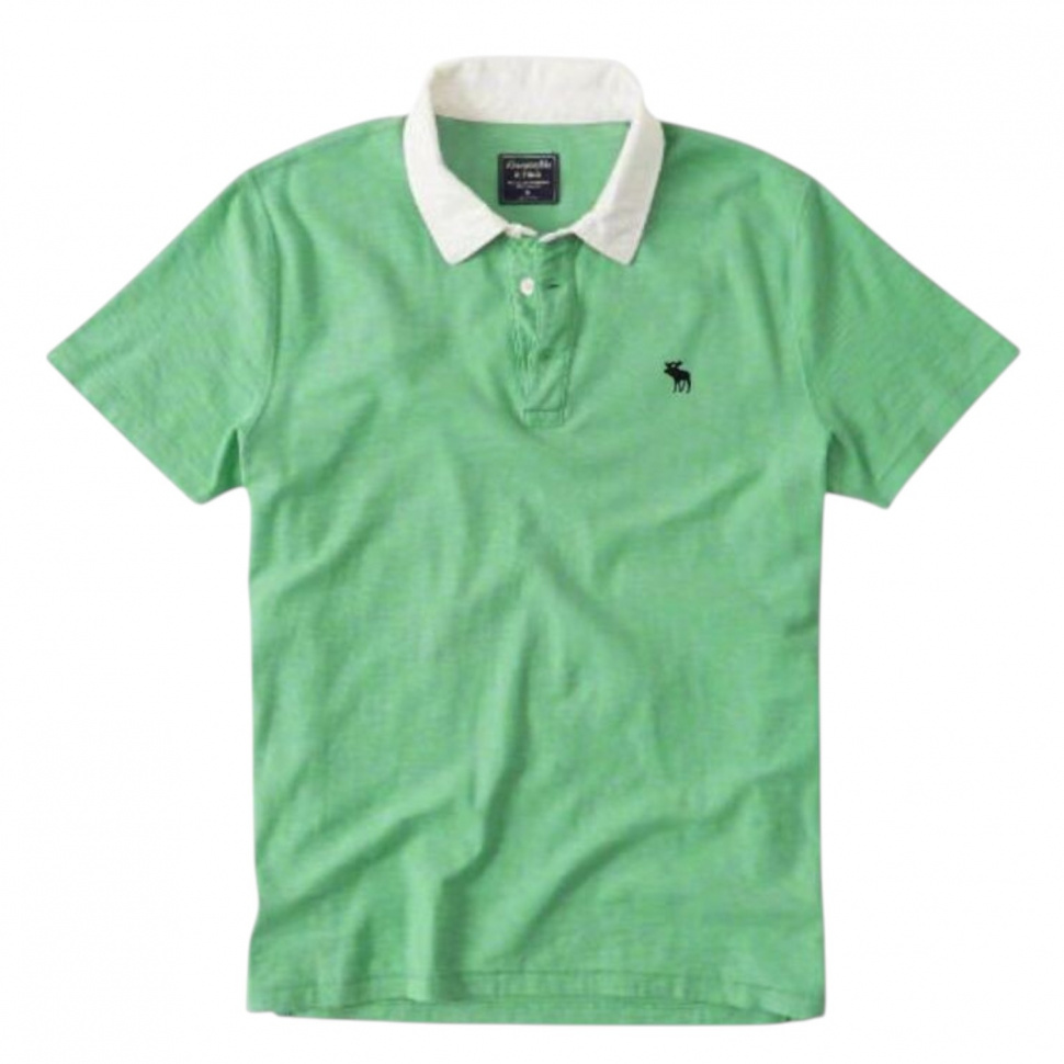 Футболка поло Abercrombie Fitch color block green 10971