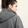 Короткая толстовка худи с капюшоном на молнии Street Cult grey N822