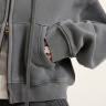 Короткая толстовка худи с капюшоном на молнии Street Cult grey N822
